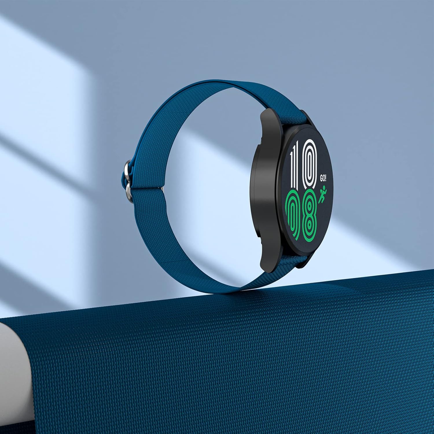 ORIbox 20mm Watch Bands Compatible for Watch Bands, Samsung Galaxy Watch 4, Watch Active 2, Watch 4, Watch 3 41mm, Watch 42mm, Elastic Nylon Woven Loop Wristband, Nylon Blue : Everything Else