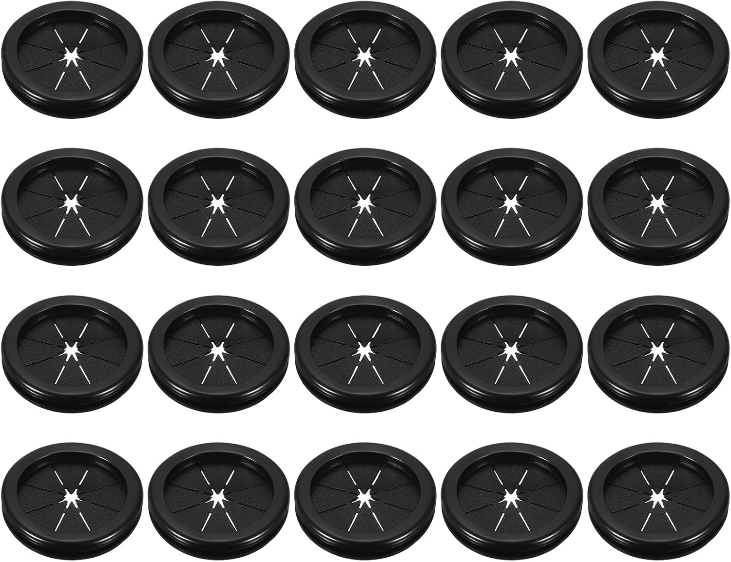 PATIKIL 12Pcs Rubber Plug Hole Grommet Kit, 2.0" Firewall Closed Hole Plug Fire Grommet for Wire Electrical Appliance Plumbing Wiring Automotive Home Improvement, Black