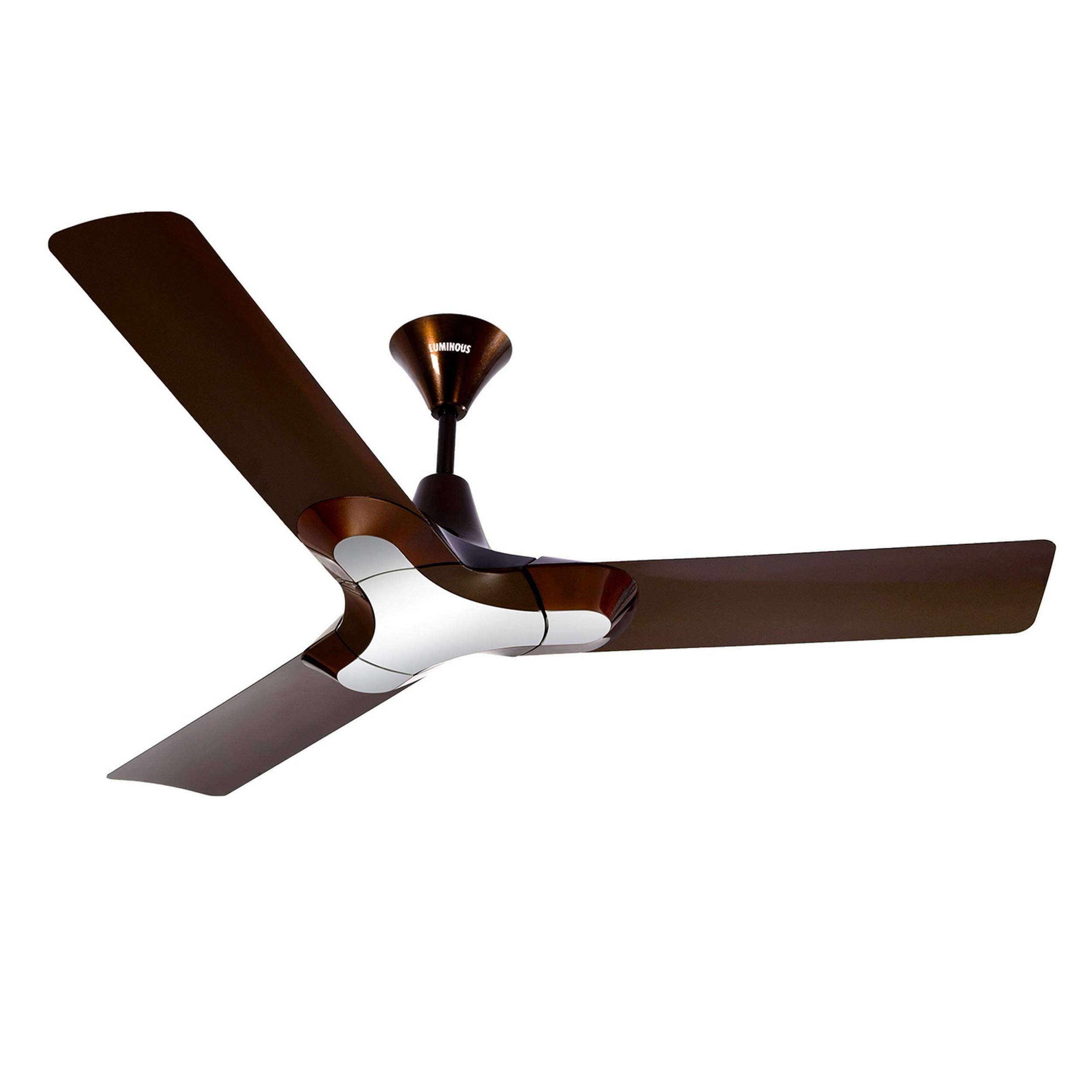 Luminous New York Brooklyn 1200mm Designer Ceiling Fan for Home and Office (2 Years Warranty, Ale Brown)