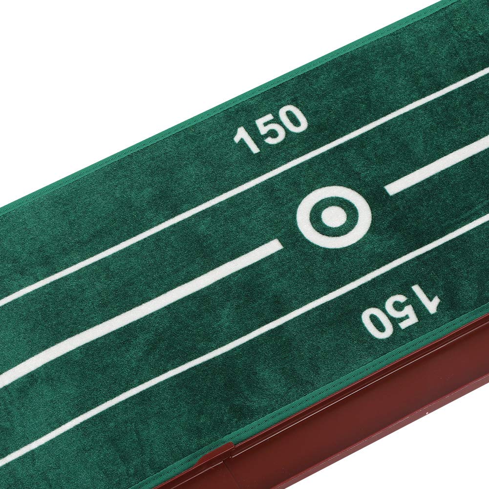 Juego de entrenador de putt de golf profesional para interiores, tapete de práctica plegable con césped de simulación para entrenamiento en el hogar y la oficina, accesorios