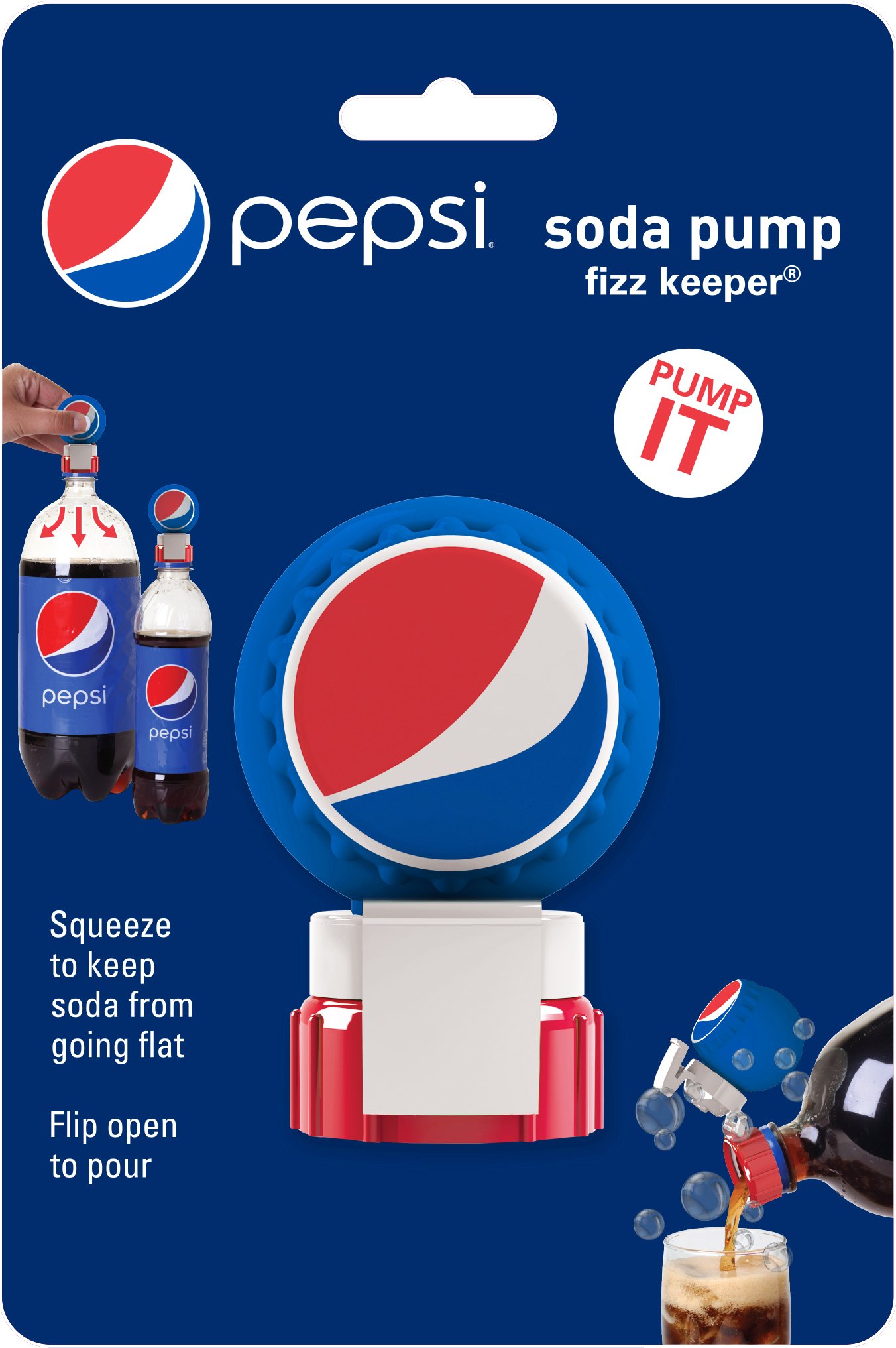Amazon.com: Jokari Pepsi Modern Logo Fizz Keeper Pump and Pour