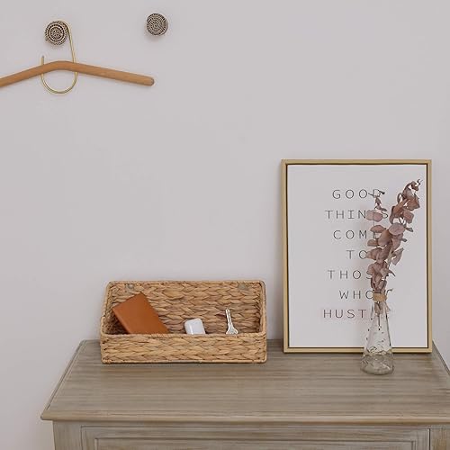 Vista 7 de StorageWorks Cestas tejidas de pared para almacenamiento, cestas de jacinto de agua para estante, almacenamiento de pared para cocina y baño, cestas