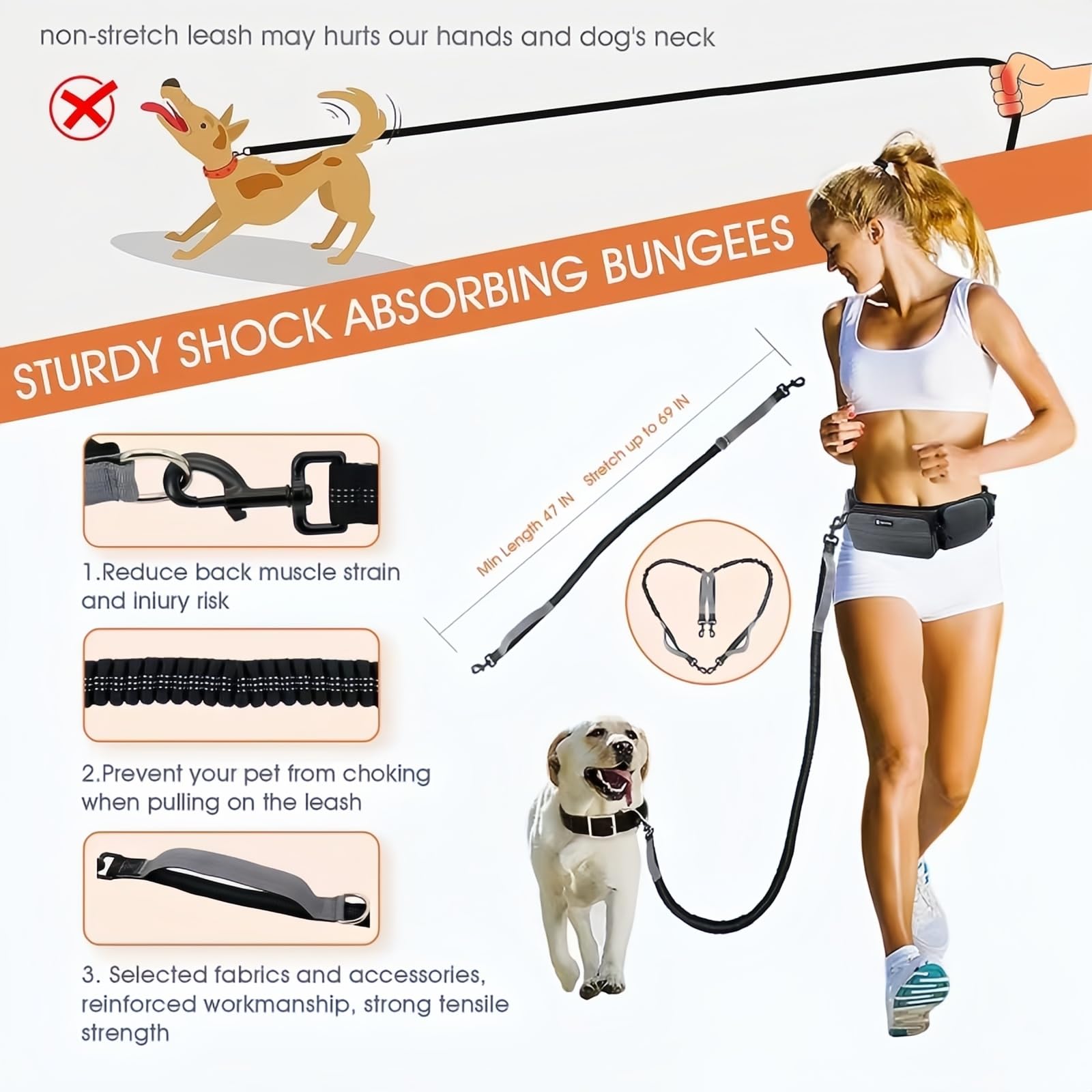 Leckerlitasche für Hunde, Bauchtasche für Hunde Zubehör-Leckerlibeutel mit Kotbeutelspender, reflektierende Bungee-Waist-Leine Für Gassi, Wanderungen & Hundetraining (Grau, Mit 1 Hundeleine)