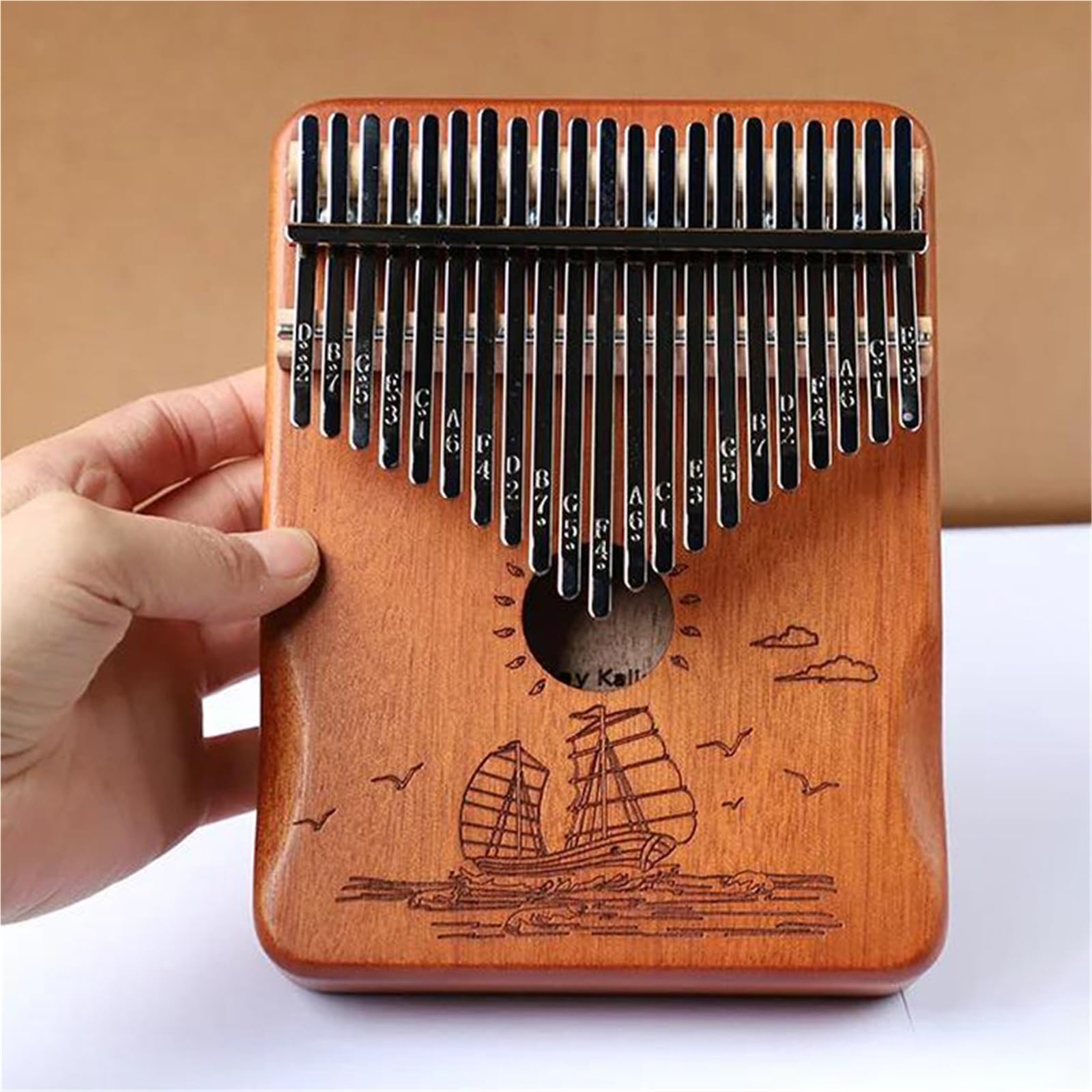 Kalimba Instrument Professionelles 21-Daumen-Klavier, Tragbar, Für Anfänger, Kalimba, Musiktastatur, Instrumente, Zubehör, Fingerklavier(Style 2)