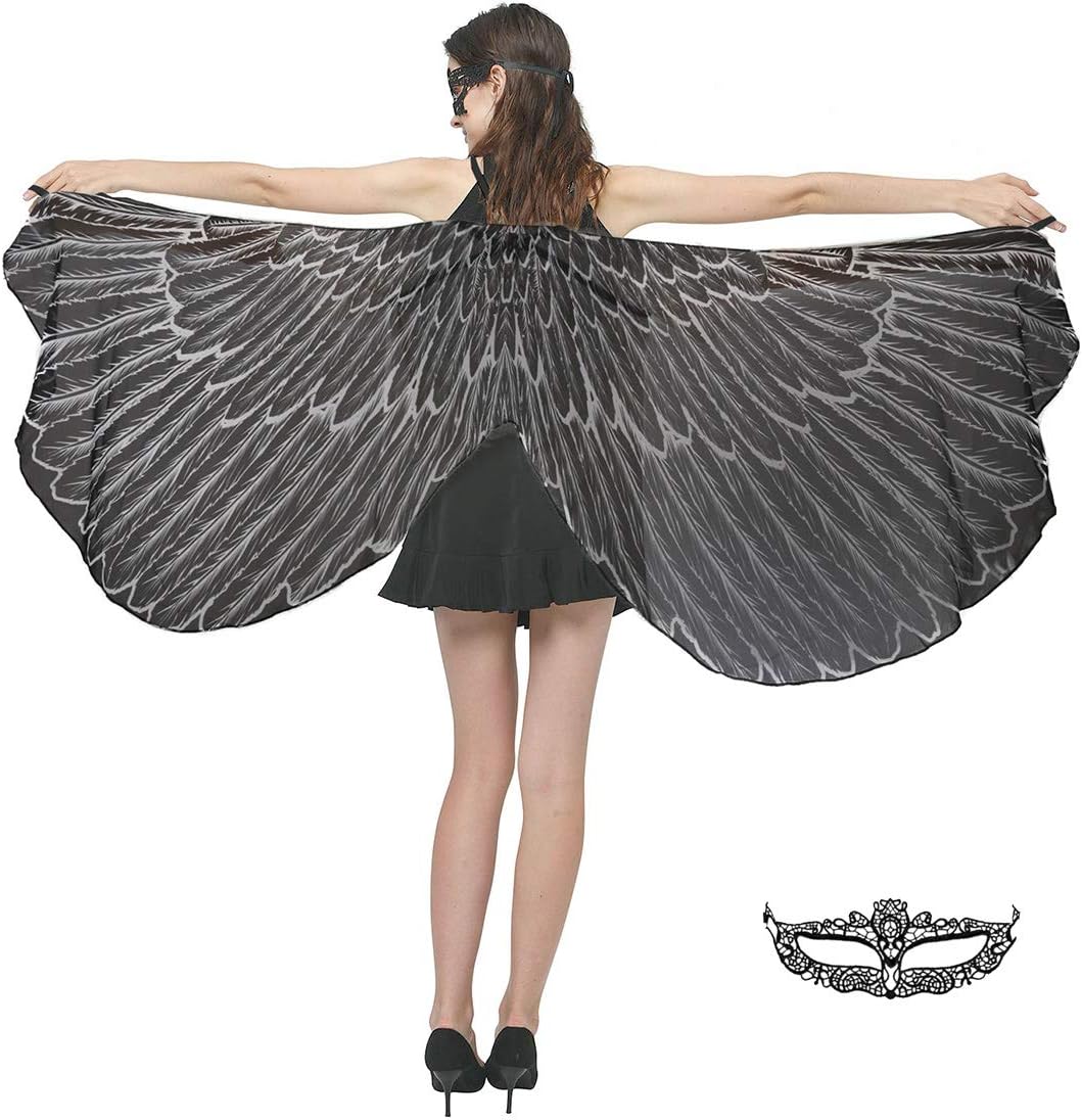 Halloween Party Wings Shawl for Women Fairy Ladies Costume Cape