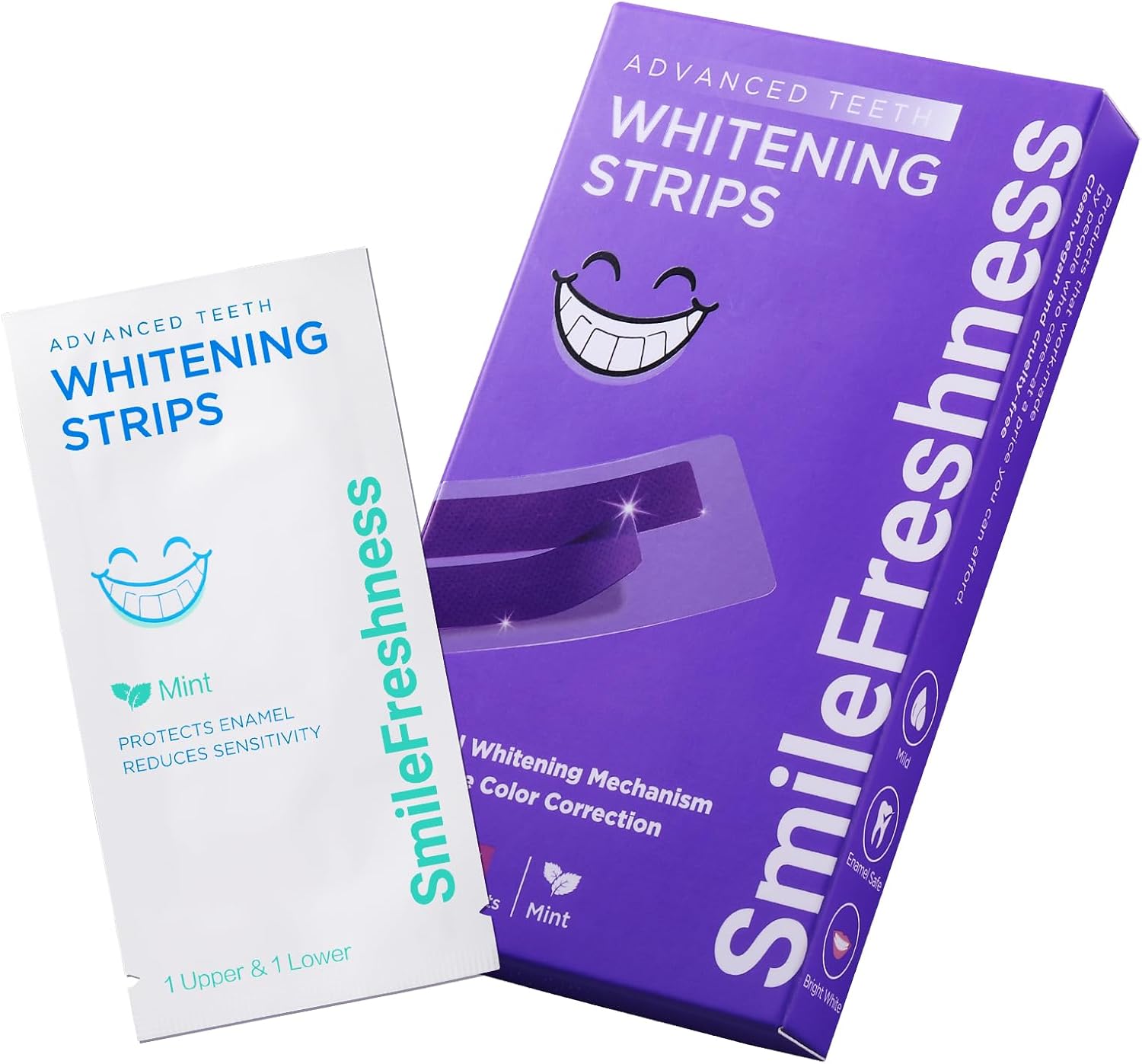 Purple Teeth Whitening Strips, 14-Day Treatments, Mint