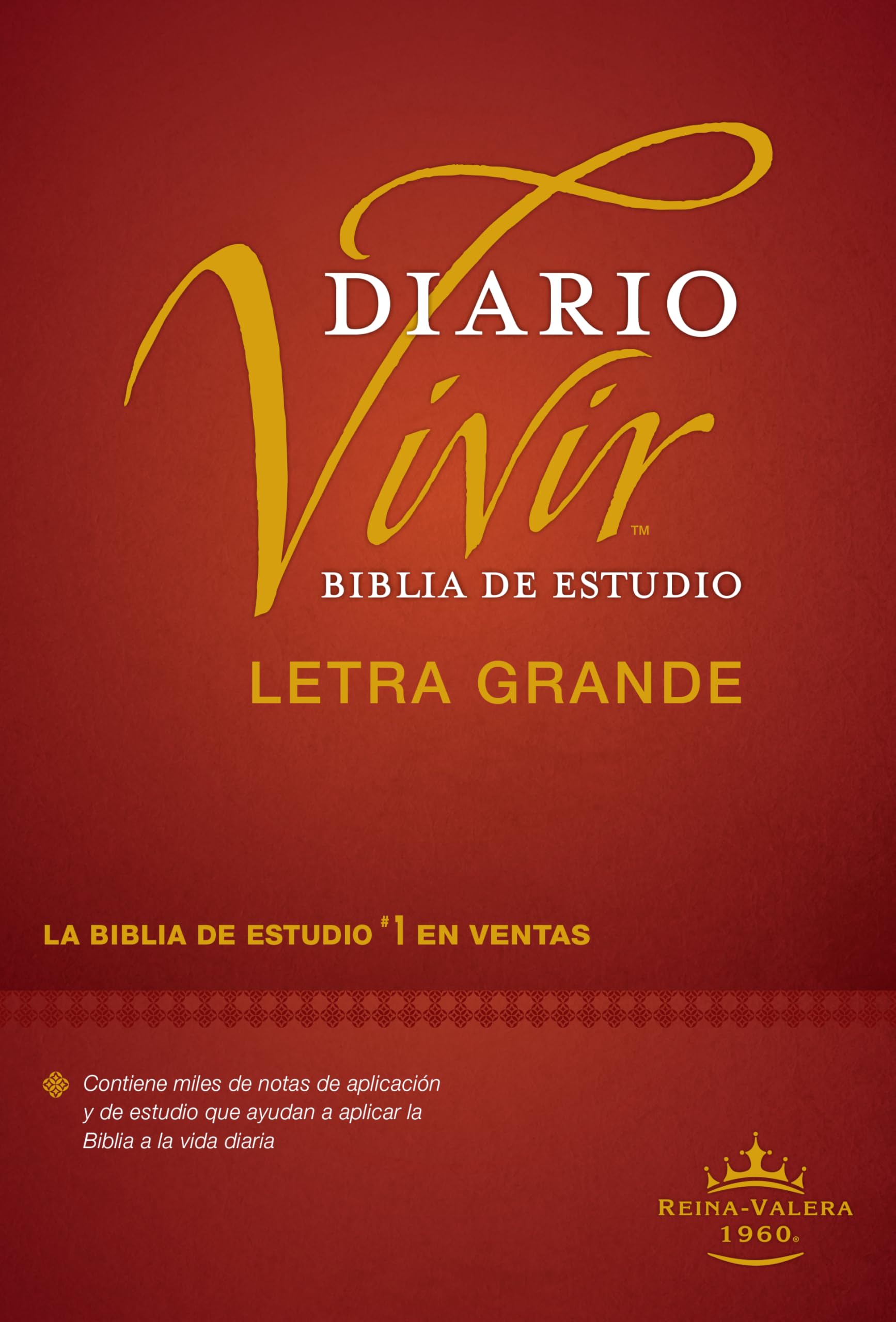 Biblia de Estudio del Diario Vivir Rvr60, Letra Grande (Letra Roja, Tapa Dura): Reina-Valera 1960, tapa dura