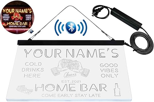 Miniatura 8 de ADVPRO Letrero de luz de neón LED tricolor personalizado de cristal de whisky, una decoración artística única grabada en 3D  Nombre personalizado