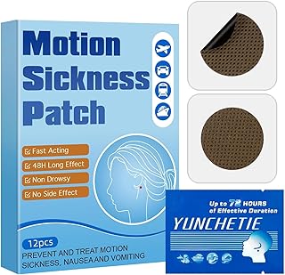 Motion Sickness Patches,Sea Sickness Patches for Cruise,Sea Sickness and Motion Sickness Relief Non Drowsy (24)