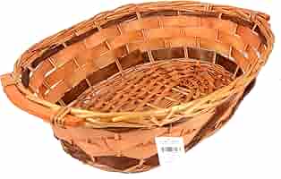 Cesta Vimini Ovale Rossa 33x20cm - Con Nastro Bianco | Per Regali E Strenne Natalizie - Foto 10