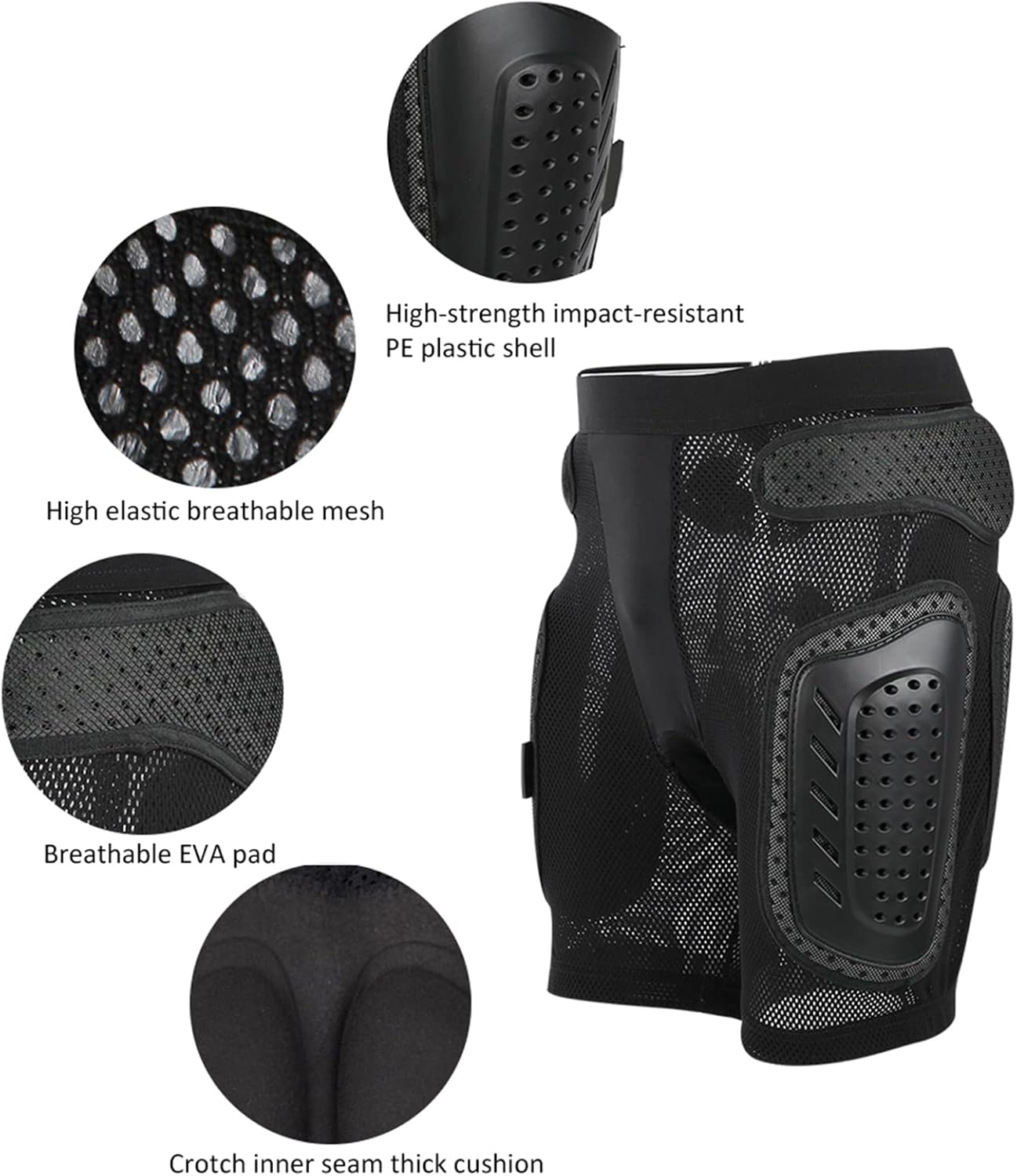 Skating Hip Protection, Multifunction Cycling Hip Pad Pants Thickened Skiing Hip Pad Roller Soft Hip Protection Pads Shorts for Snowboard