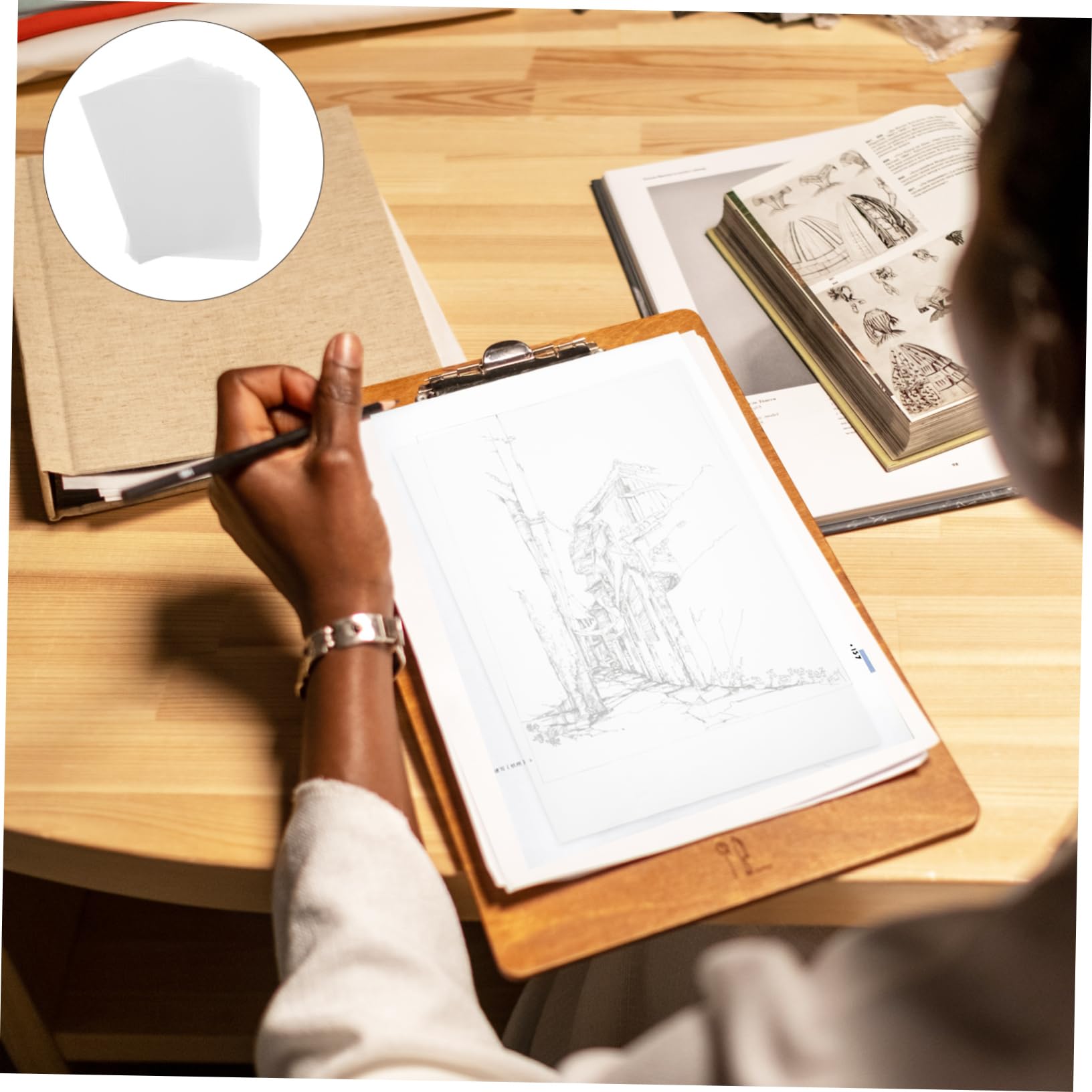 Angoily 4 Set Carta Traslucida Per Tracciatura E Copia Carta Multifunzionale Per Calligrafia E Scrapbooking Per Fai Da Te E Progetti Creativi 50 Pezzi*4