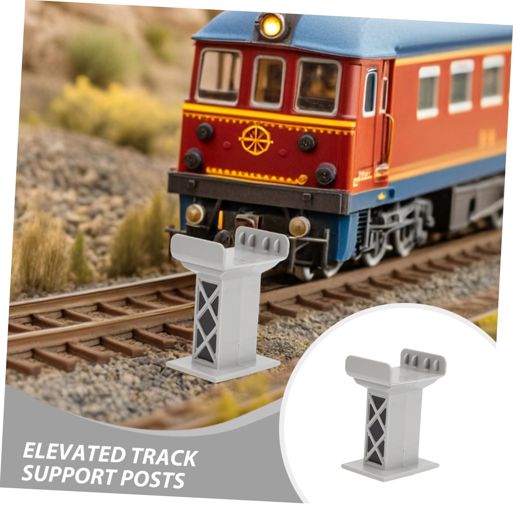 YARNOW 15 Pezzi Supporti per Ferroviari Multistrato in Plastica Blocchi di Sostegno Resistenti alle Intemperie Accessori Compatibili con Tutti i Principali Marchi per Modelli di Treni