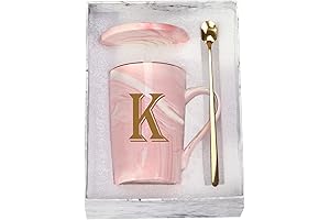Personalized Letter K Marble Coffee Mug: A Chic and Sentimental Gift
