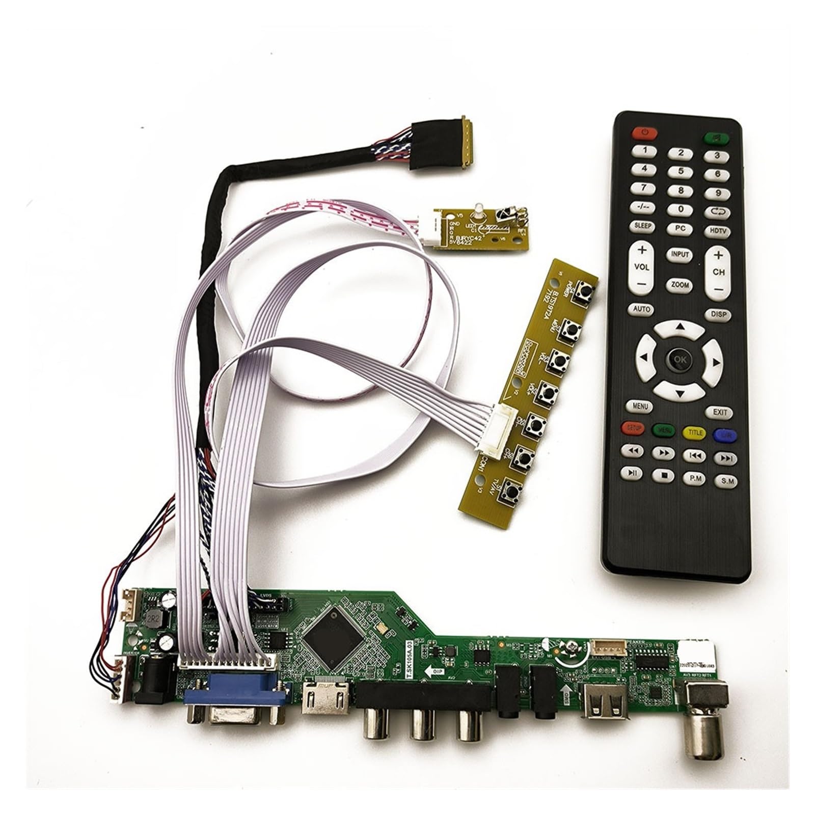 Kit monitor scheda di controllo, compatibile for B140XW01 V.8 V8 TV + HDMI + VGA + AV + USB Driver scheda controller schermo LCD LED