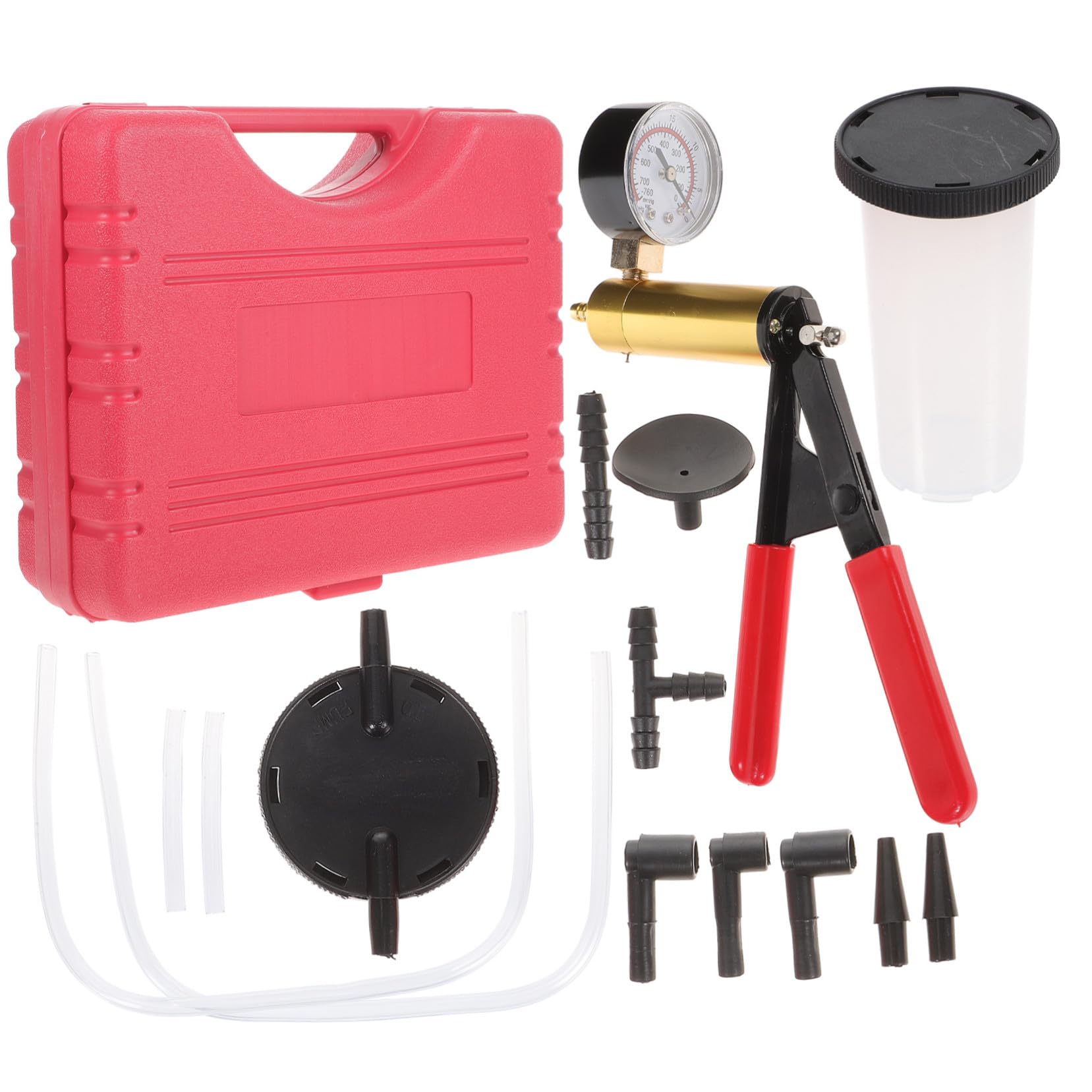 OUNONA Bomba de Vacío Manual para Coche Kit de Purga de Frenos Herramientas Manuales Líquido para Purga de Frenos Taller