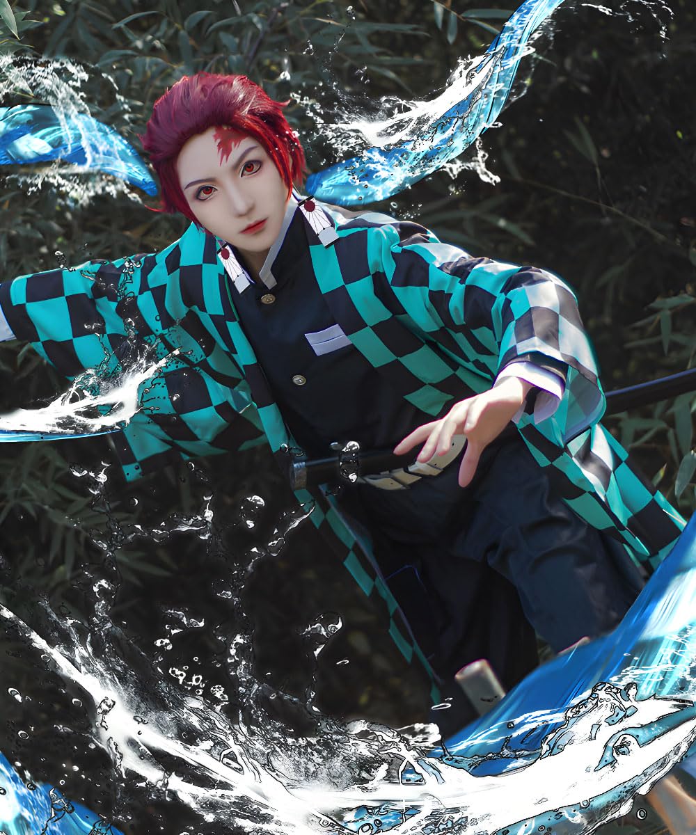 Cosplay Nezuko Tanjirou, Disfraz de Nezuko Tanjirou Kochou Shinobu Kanroji Mitsuri, Conjunto de Capa Kimono, Regalo para Niños Adulto, Disfraz de Nezuko para Carnaval