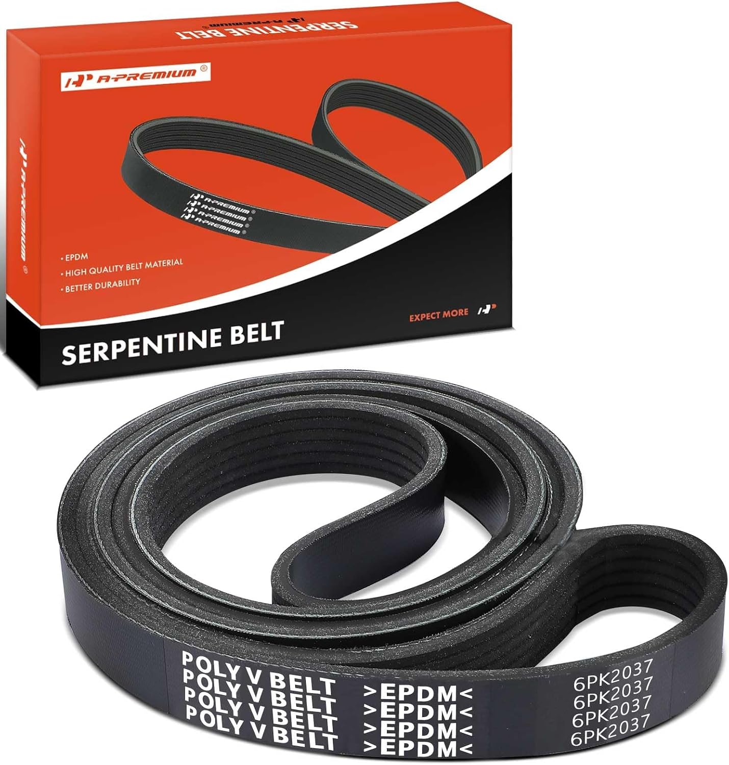A-Premium 80.2 In Serpentine Belt for Jeep Compass 2007-2017, Patriot 2007-2017 & Chevrolet Corvette & Dodge Caliber 2007-2012 & Isuzu Trooper 1998-2002 & Toyota GR86 & Mercury & Ford