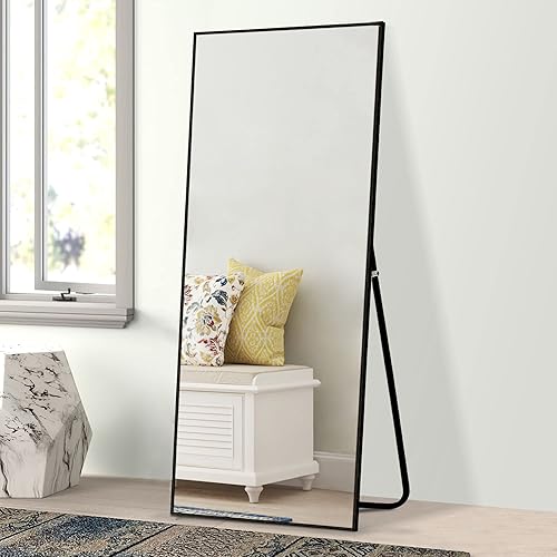 PexFix Espejo de pie de longitud completa, espejo de pie, espejo colgante para colgar en la pared, espejo de dormitorio, espejo de pared con marco