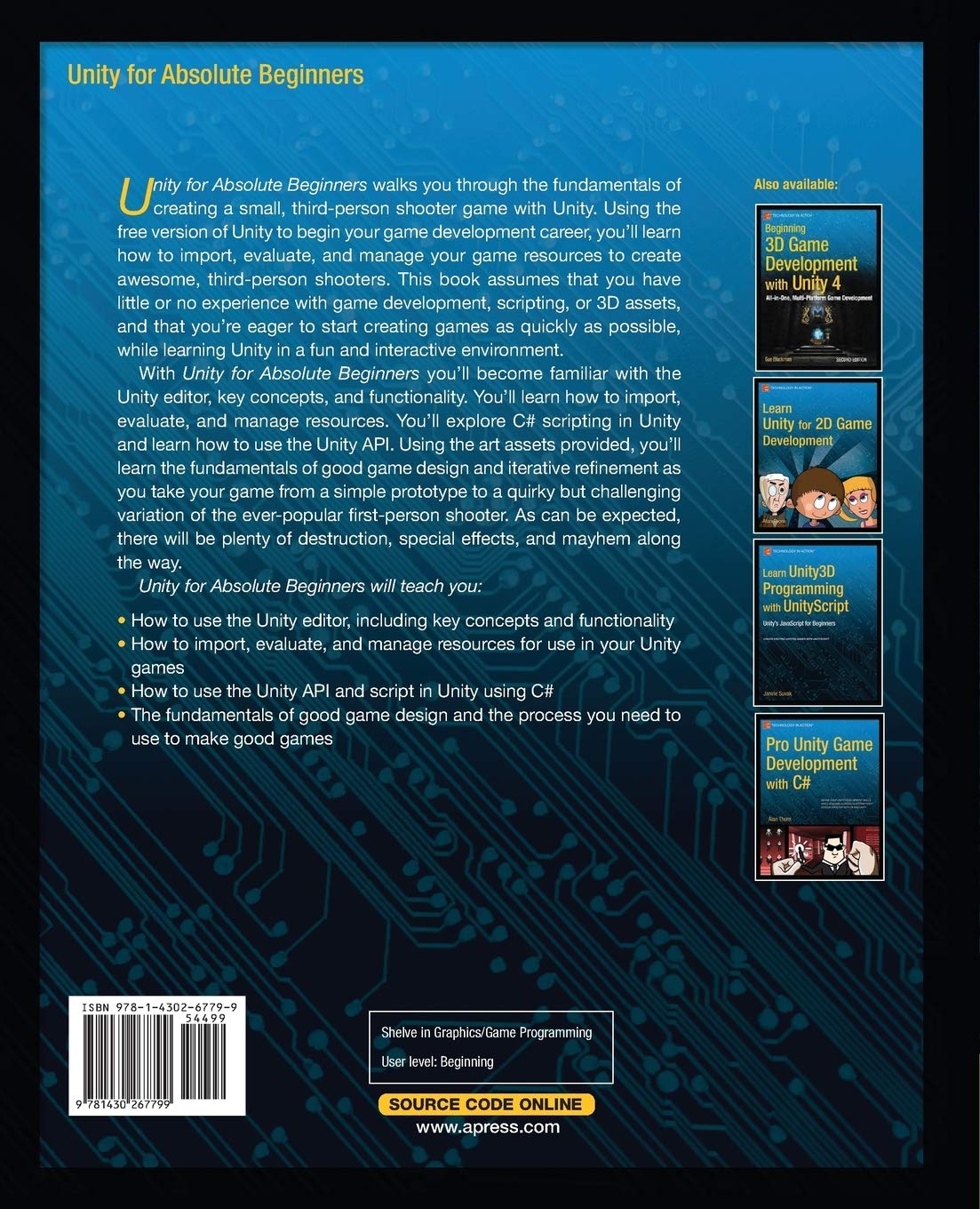 Unity for Absolute Beginners: Get on the fast track to becoming a game  developer while learning unity in a fun and interactive environment :  Blackman, Sue, Wang, Jenny: Amazon.de: Books