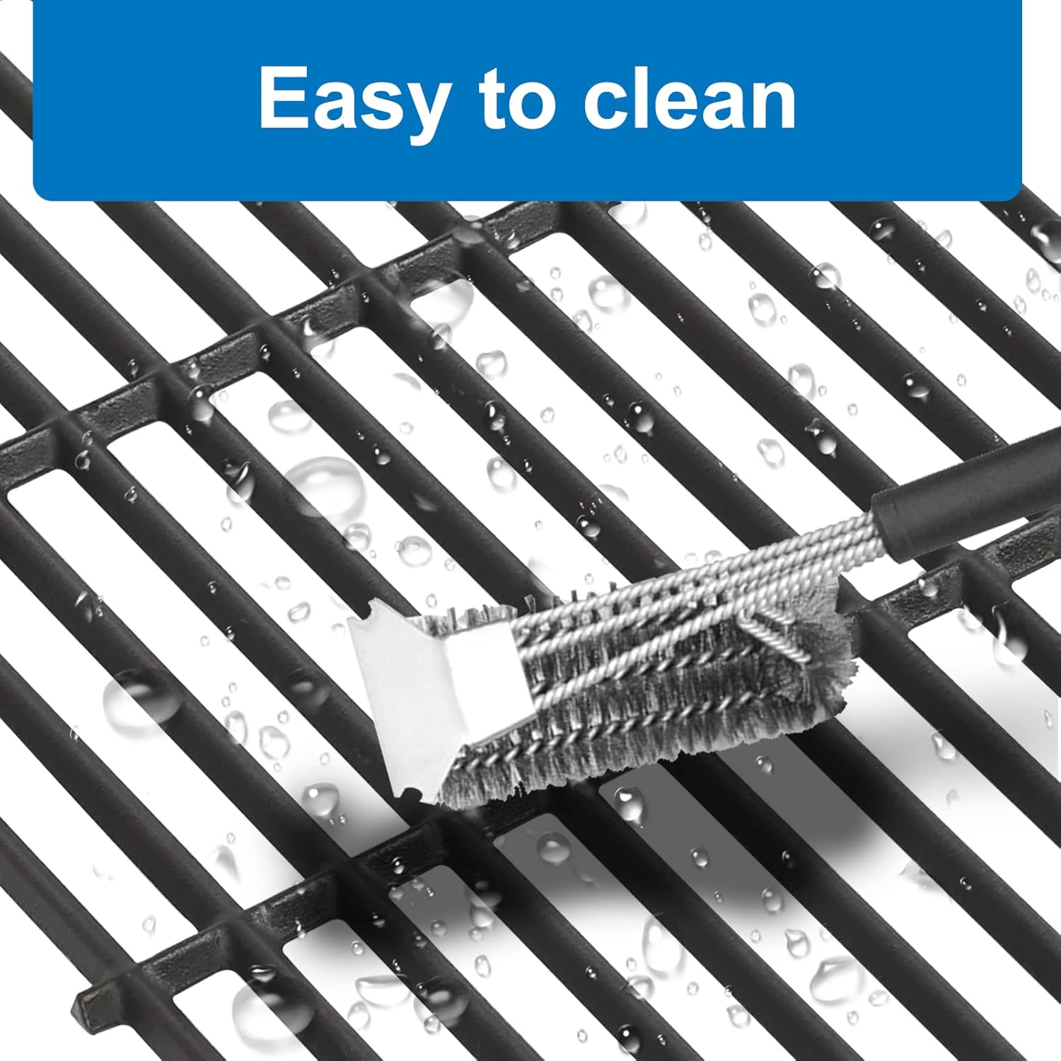Uniflasy Cast Iron Grill Grate fit Chargriller 1733 Smokin' Champ Charcoal Grill Horizontal Smoker Grates,Cooking grate Replacement Parts for Chargriller Set of 3
