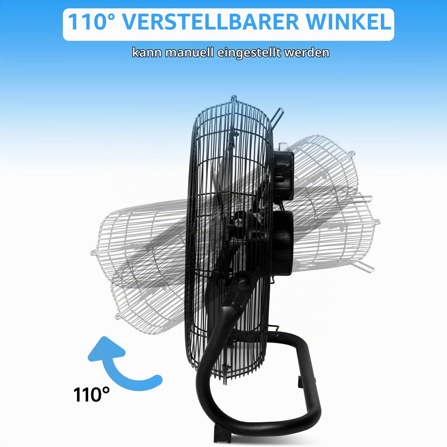 Standventilator Windmaschine ⌀45 cm Tischventilator 3 Stufen Metall