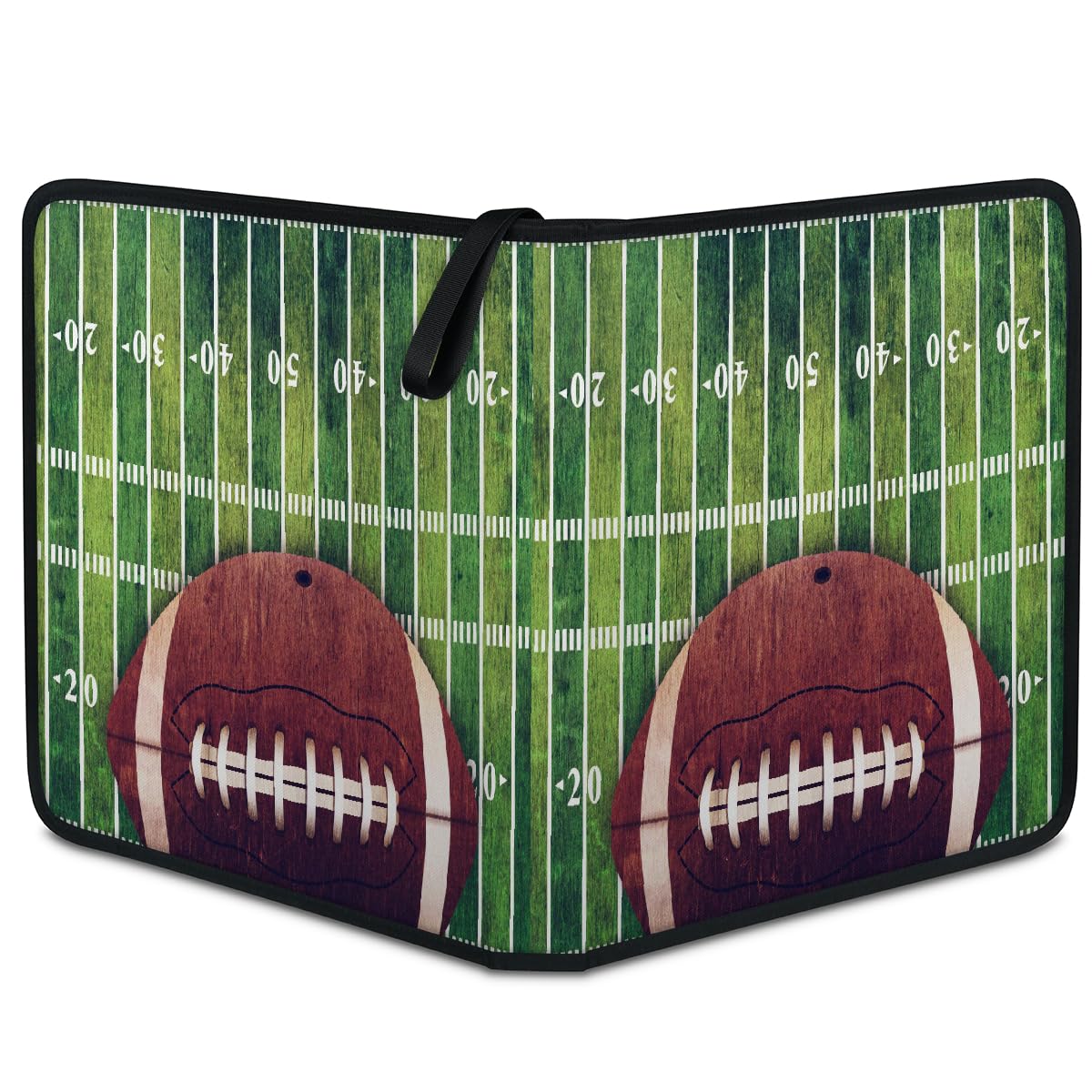 Classeur pour cartes de football américain 9 poches avec pochettes amovibles et fermeture éclair Capacité 50 pages 900 cartes