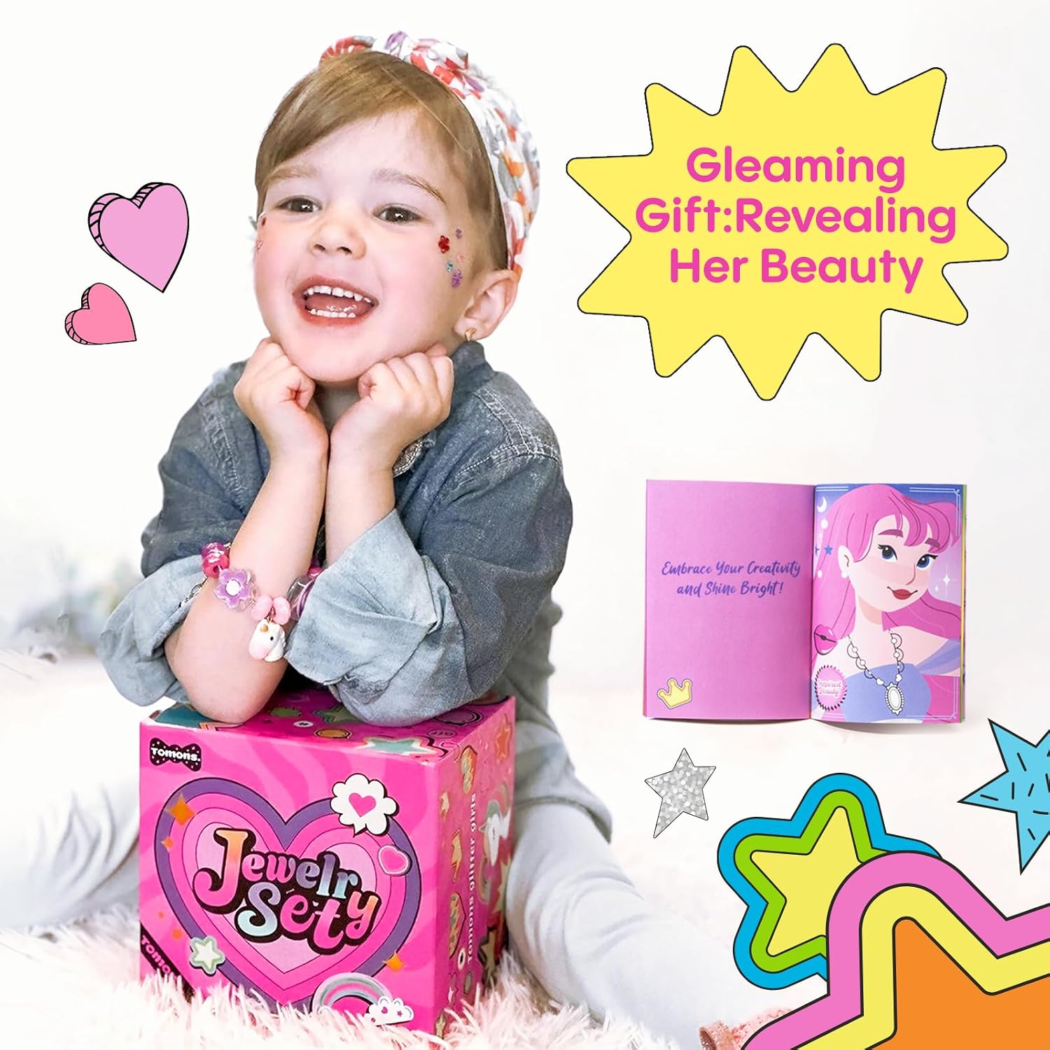 Tomons Bracelet Making Kit for Girls Ages 6-12 Year Old, Jewelry Making Kit- Birthday for 6 7 8 10 11 12 Year Old Girl