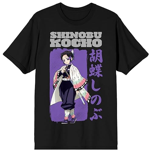Demon Slayer SSN 1 Shinobu Kocho Men's Black Crew Neck Short Sleeve T-Shirt