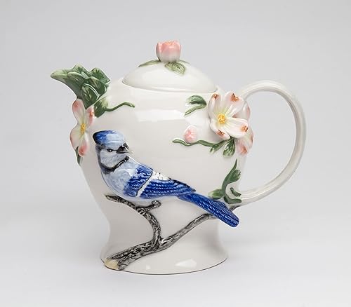 Miniatura 2 de 56648 Tetera de porcelana fina azul Jay de 6 pulgadas de alto