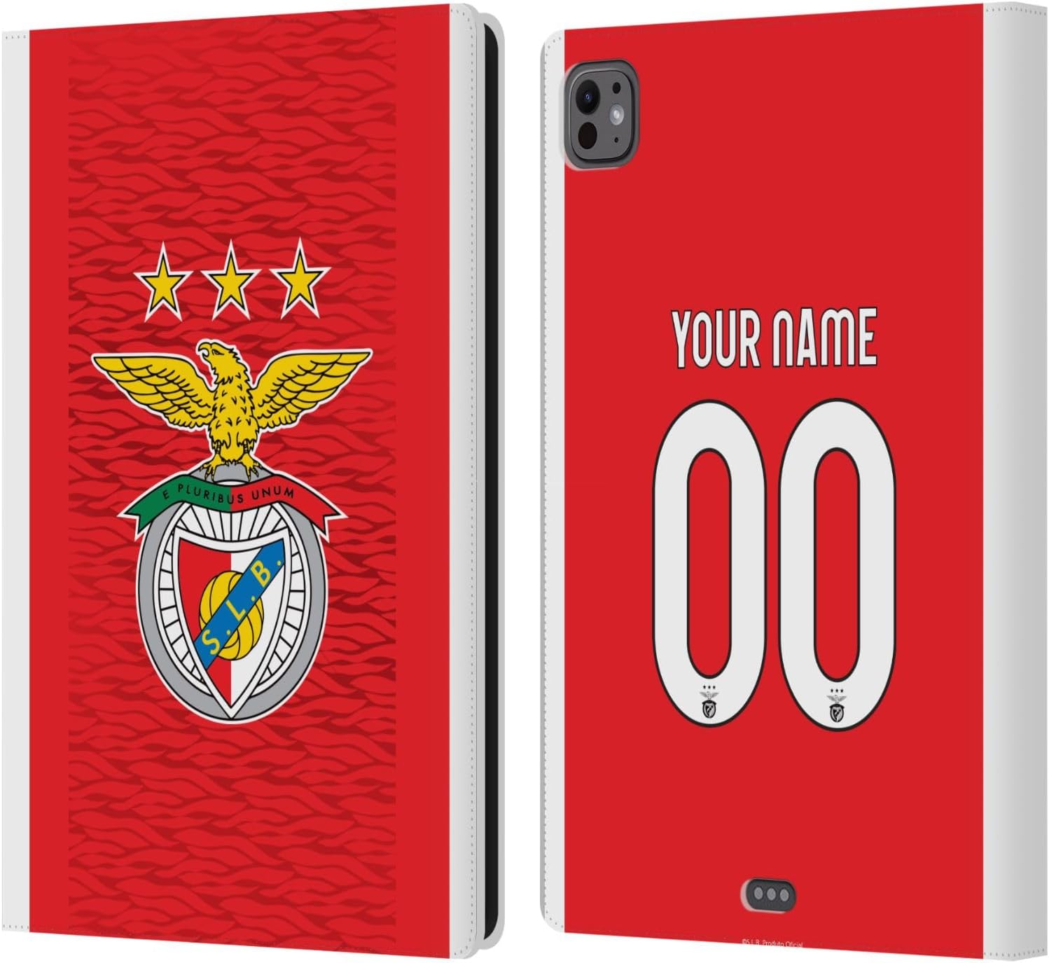 Head Case Designs Officially Licensed Custom Customized Personalized S.L. Benfica Goalkeeper 2021/22 Kit Leather Wallet Case Compatible with Apple iPad 9.7 2017 / iPad 9.7 2018