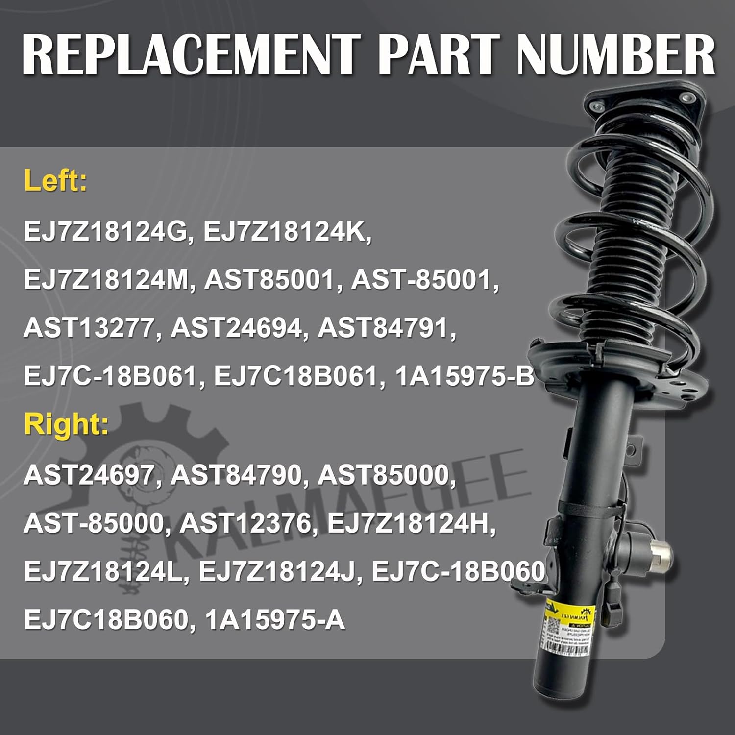 2PCS Front Shock Struts Assys w/Electronic, Front Left and Right Struts Compatible with Lincoln MKC 2015-2019