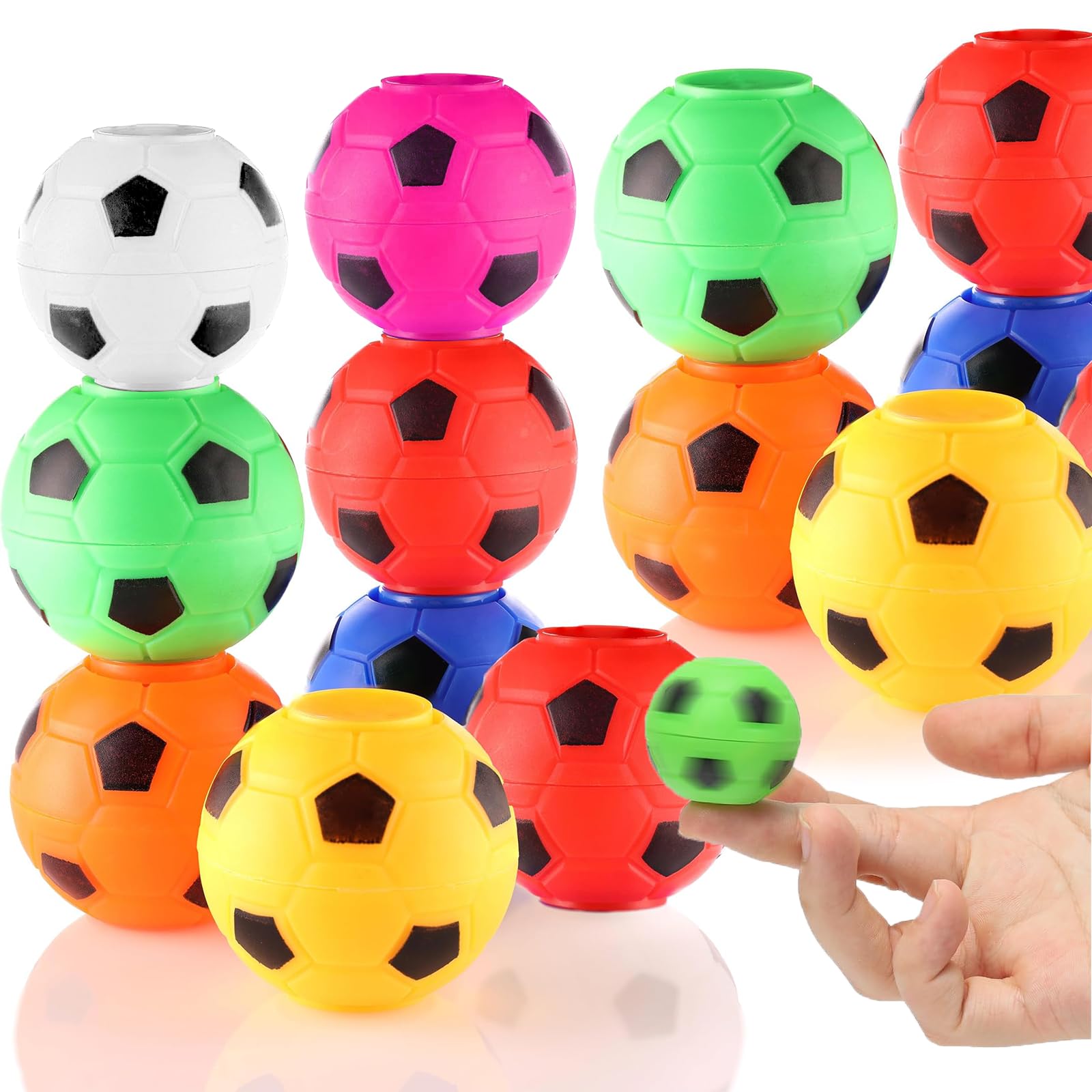 Football Fidget Spinner - 40pcs Football Fidget Toys, Party Bag Fillers for Kids Soccer Spinner Balls Bulk Toys, Party Bag Toys Goodie Bag Pinata Stuffers, Classroom Prizes for Boys Girls Toddler