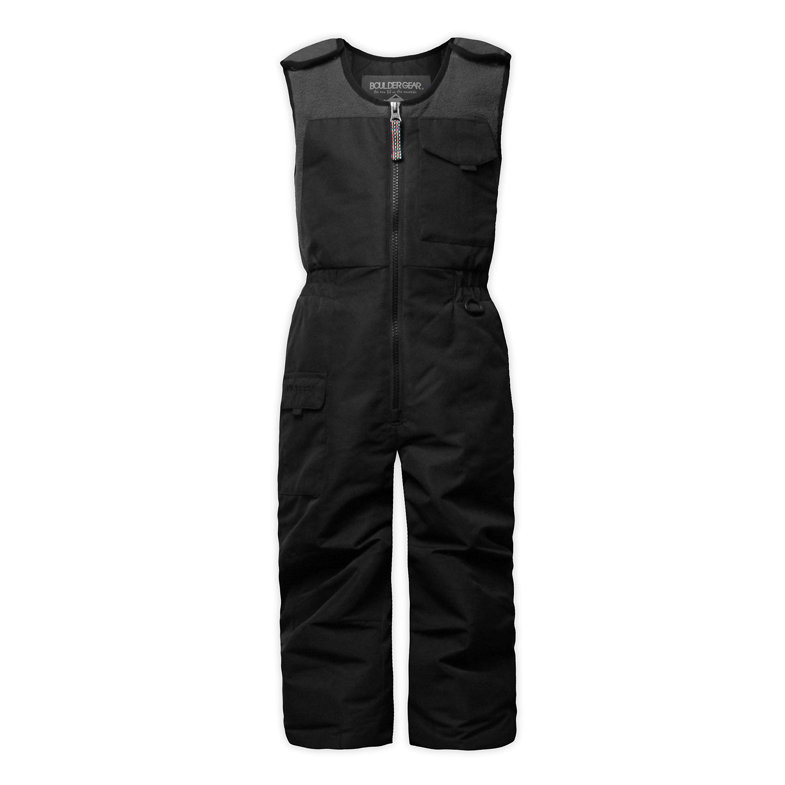 Boulder Gear Kids Boy's Active Winter Sports Outdoor Skiing Nestor 9247R Bib, Black, 7