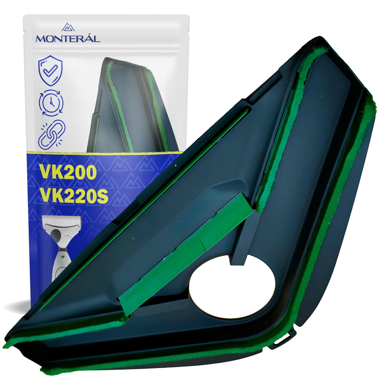MONTERAL Sottospazzola con Bordo in Gomma e Setole per Modelli HD60 HD65 per Aspirapolvere con Codice Originale 58072 per Vorwerk Folletto VK200 VK220S - Garanzia di 10 Anni