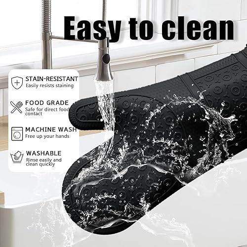 Vista 36 de Guantes de horno con almohadillas calientes resistentes al calor y cinco espátulas de silicona diseñadas para cocinar en la cocina, guantes