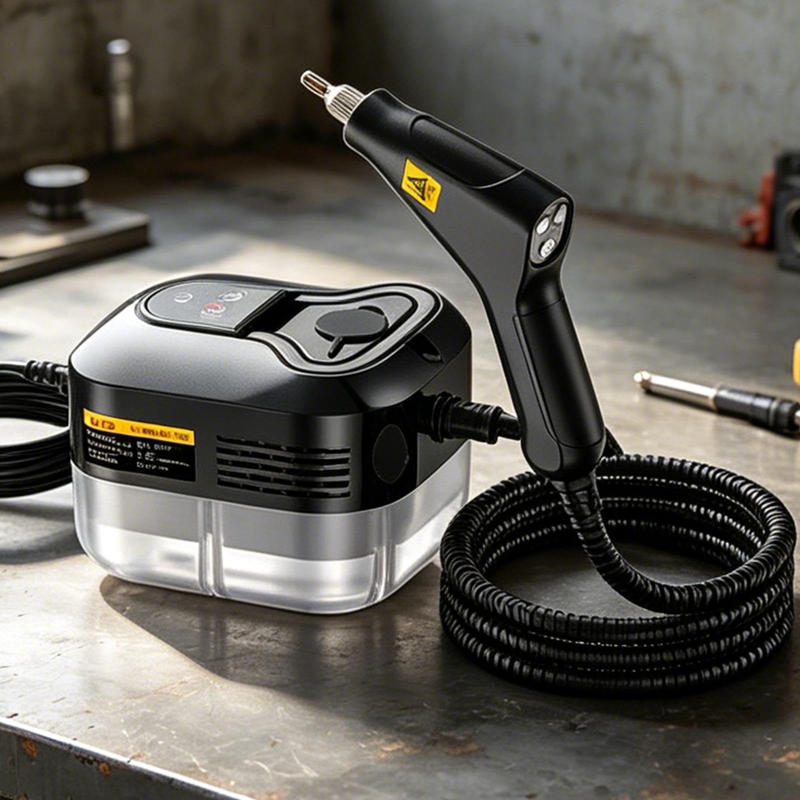 Dampfreiniger Für Reinigung 2500 Watt Handgerät Mit 6 Stufen Einstellbar | Dampfreiniger Für Sämtliche Arten Von Haushaltsreinigungen Für Bodenfliesen, , Polster, Sofa, Teppich, Möbel, Fenster, Au