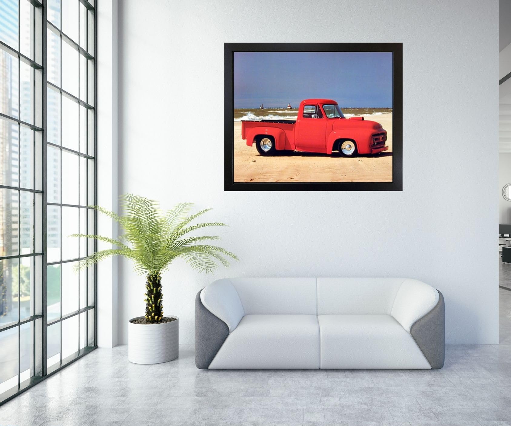 Amazon.com: Impact Posters Gallery Vintage Red Ford F-100 Pickup