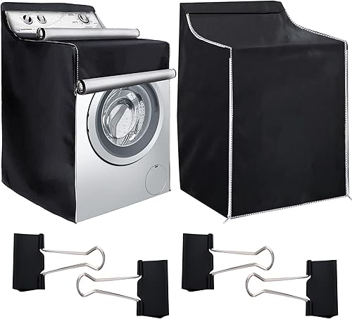 Miniatura 1 de Royxen Paquete de 2 fundas impermeables para lavadora y secadora con dos cremalleras, se adaptan a la mayoría de máquinas de carga frontal de 29