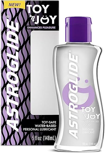 Astroglide Lubricante a base de agua (5 onzas), lubricante personal Toy 'n Joy para juguetes sexuales masculinos y femeninos
