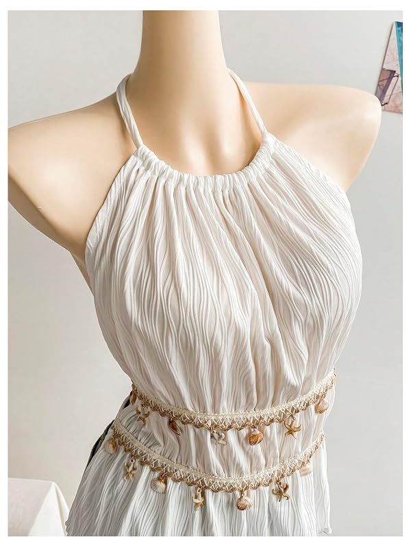 OYOANGLE Women's Starfish Sheer Halter Top White by OYOANGLE - Used condition - Image 2