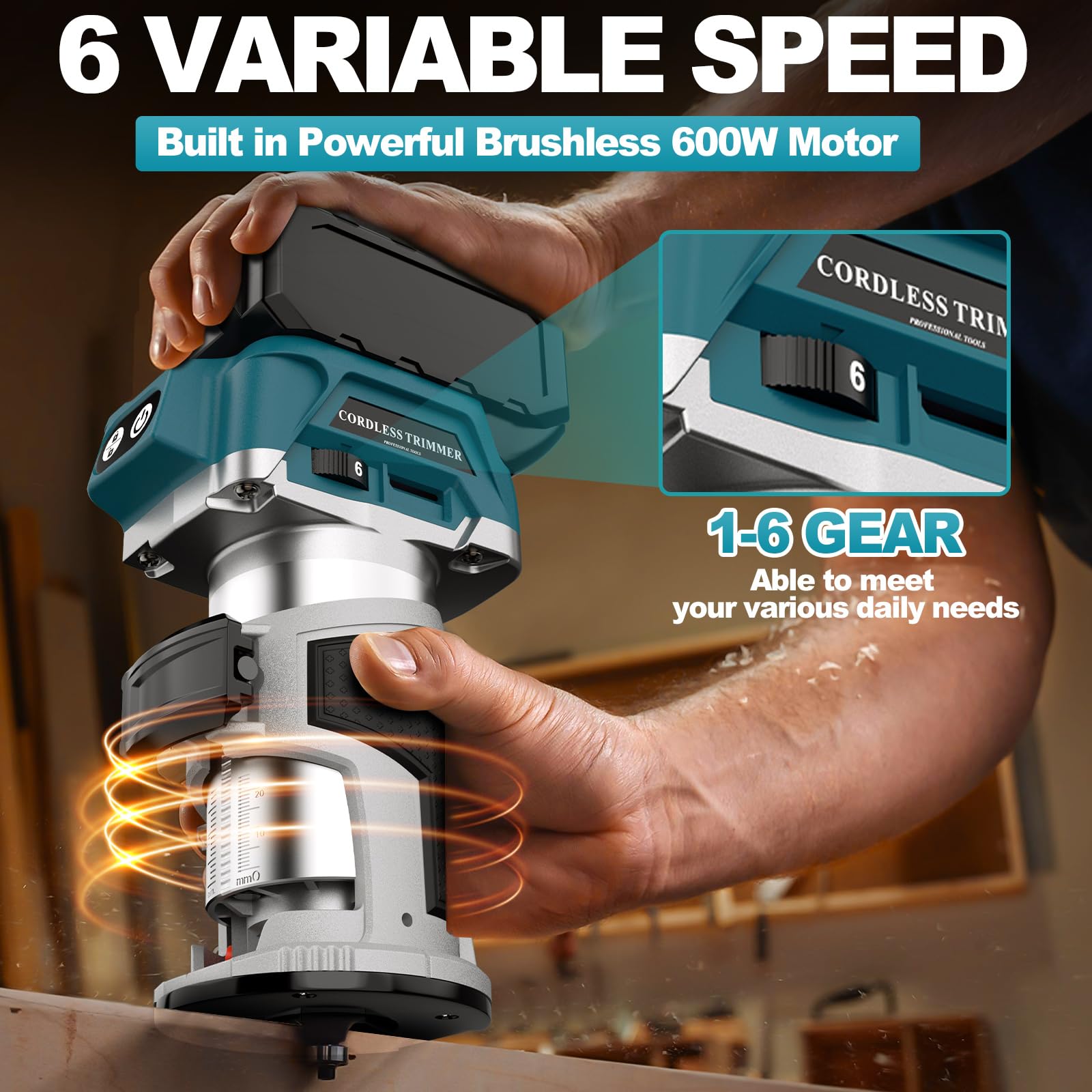Total 20v Router 20v Palm Router 20V Cordless Router Tool - Brushless Trim/Palm Router ...