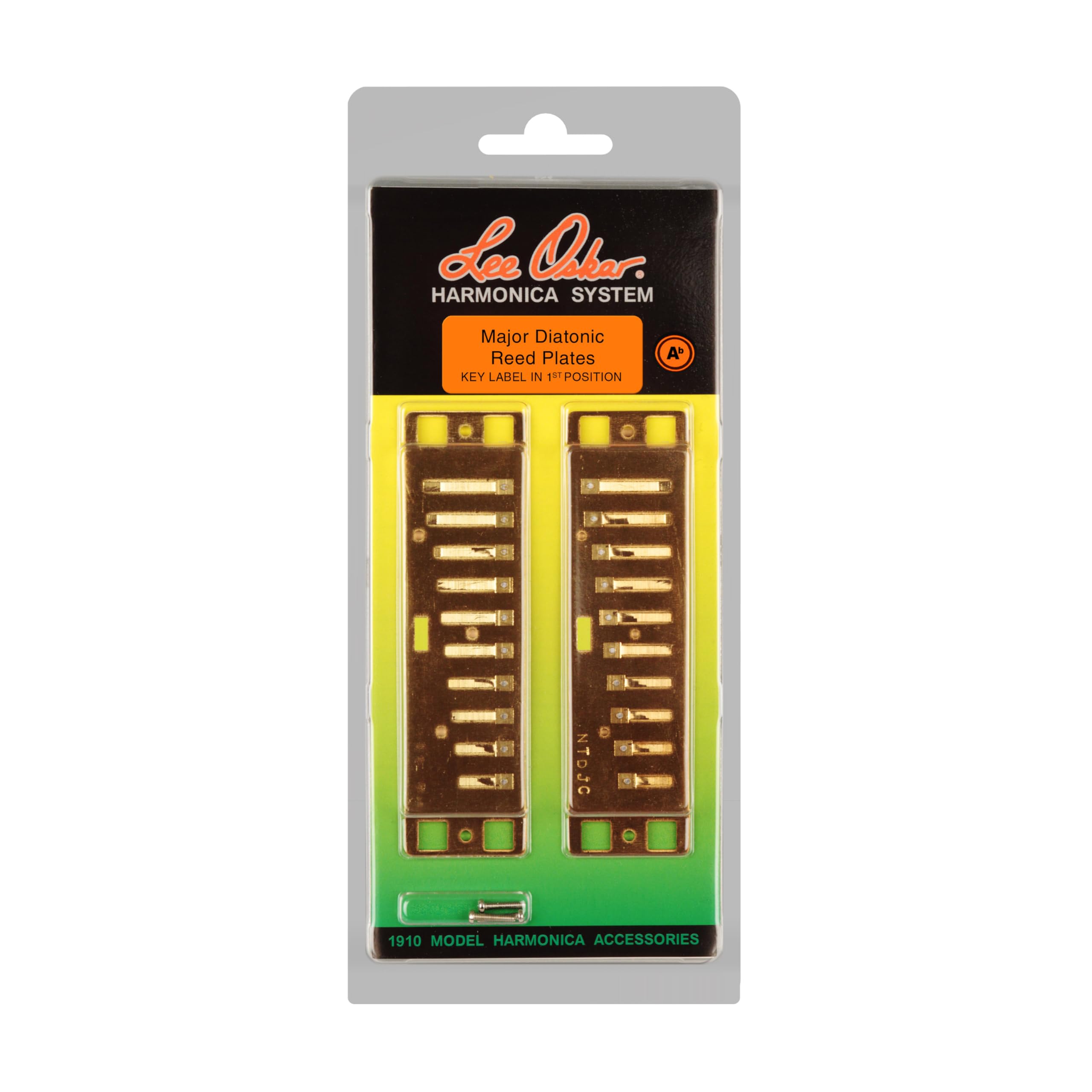 Lee Oskar Harmonica A Major Diatonic Replacement Tuning Plates, Brass, Gold, 1910RP