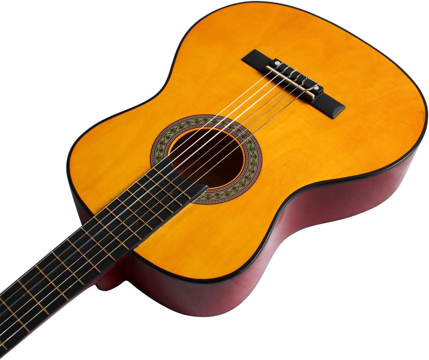 YMC Classical Guitar 1/2 Size 34” Inch Nylon Strings Classical Acoustic Guitar Starter Pack With Carrying Case & Accessories for Beginner Students Children-Natural