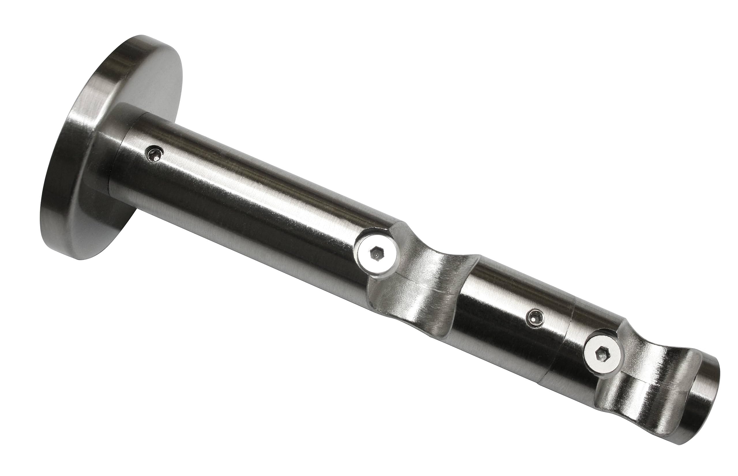 GARDINIA Doppel-Kombiträger 2-Lauf offen für Ø 16 mm edelstahl-optik 7,5/5 cm, Metall, 7.5/5