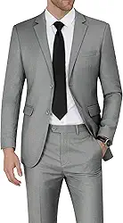 Conjunto de 2 peças blazer masculino slim fit com dois botões para casamento, formatura, smoking e calça