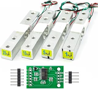 WWZMDiB HX711 24-Bit Load Cell Amplifier with 1KG Weighing Sensor - Precision Force, Pressure, Strain Module