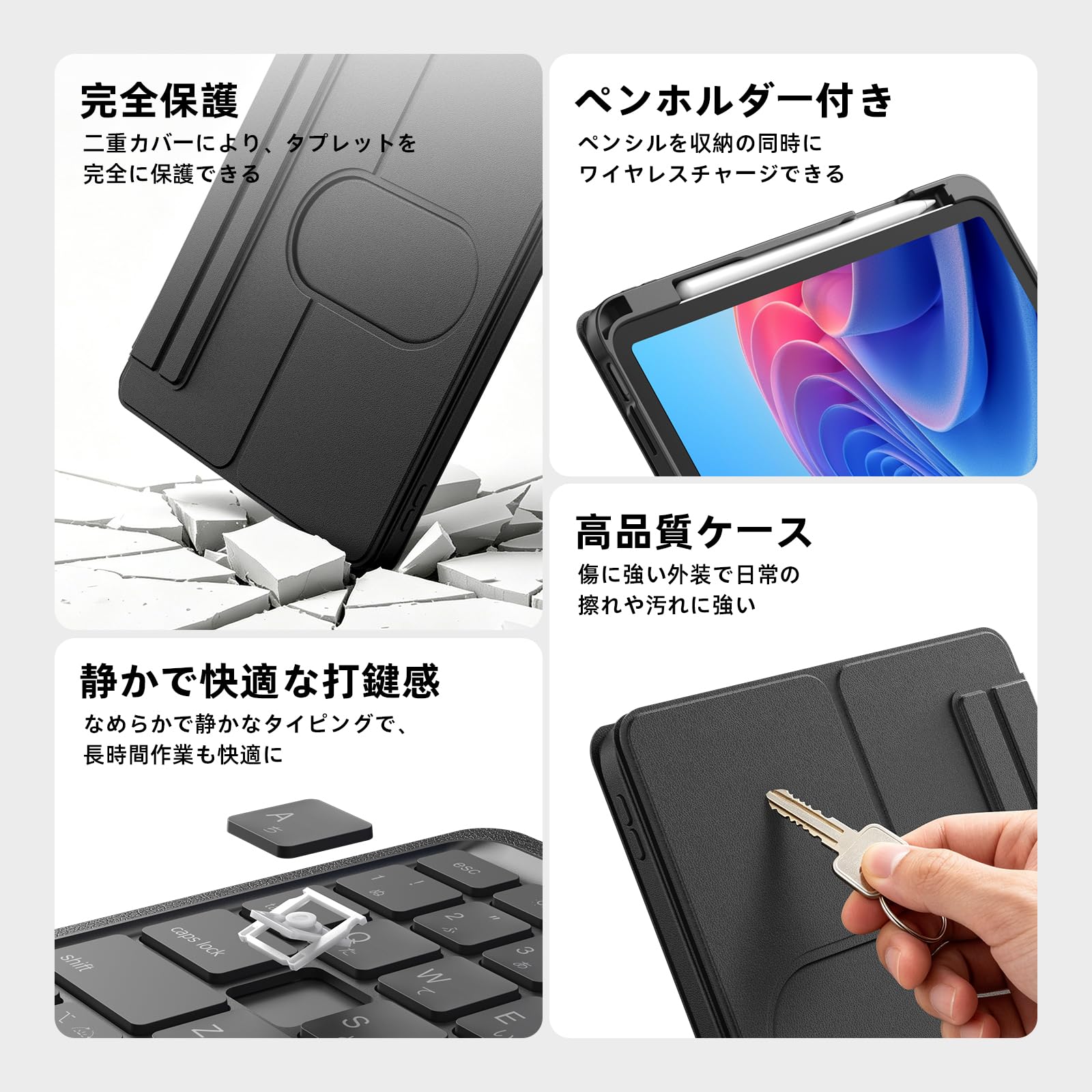 Bettdow iPad Air 11インチ用 キーボード＆ケース（黒）【新品】 Amazon.co.jp: Bettdow iPad キーボード付きケース Air 11インチ M4/M3