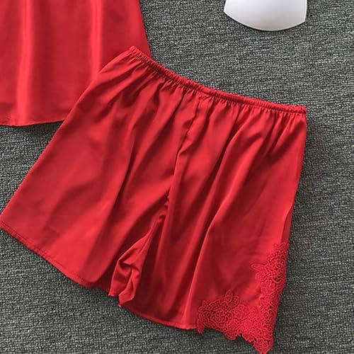 Miniatura 3 de Lencería sexy para mujer, pijama de seda traviesa para mujer, conjunto de ropa interior de babydoll, pantalones cortos