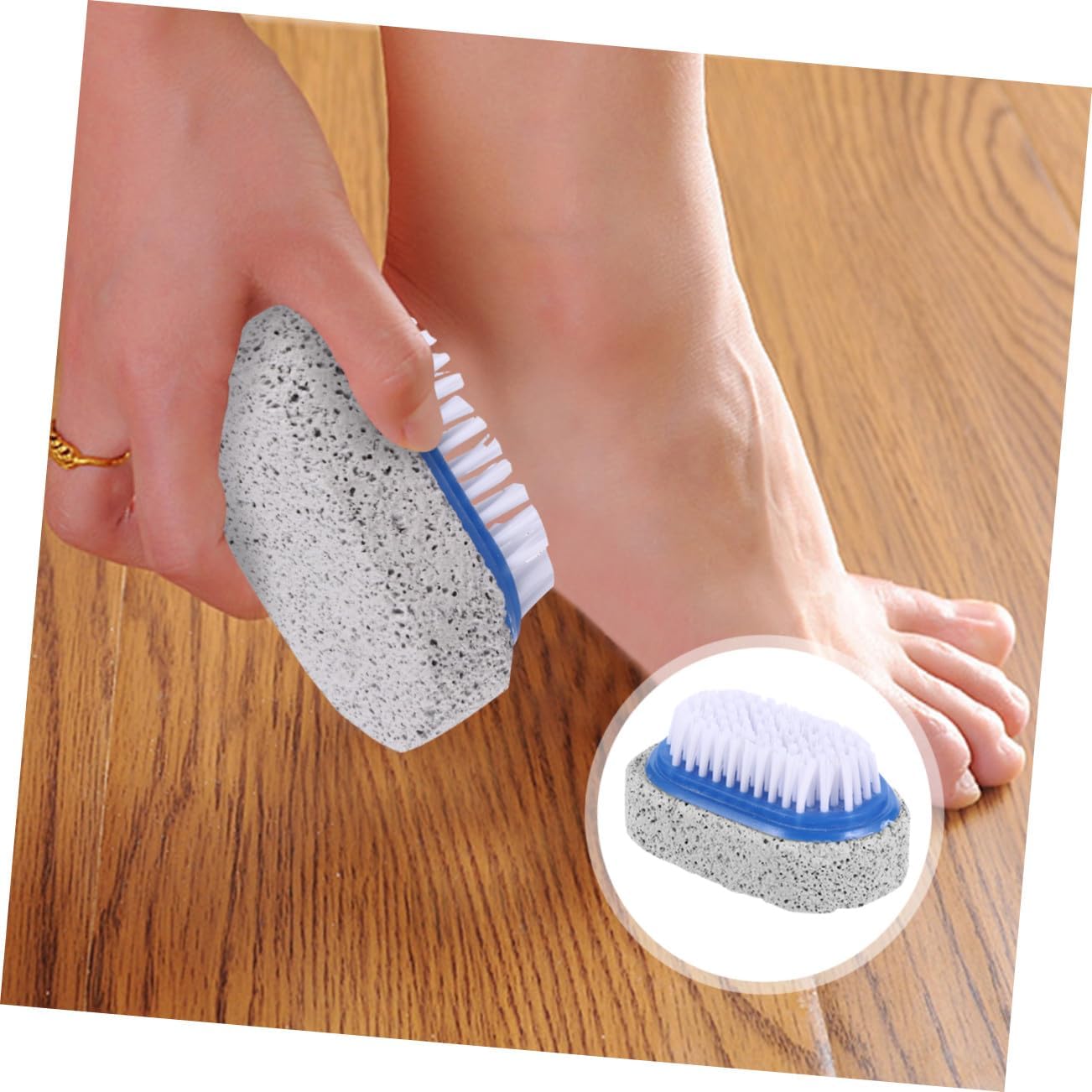 6pcs Pumice Foot Brush Foot Scrub Brush Pedicure Exfoliator Heel Scraper Pumice Scrubber Beauty Tool Kit